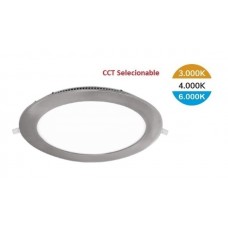 Downlight panel LED Redondo 170mm Niquel Satinado 12W CCT